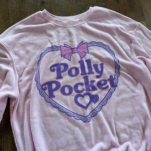 Women's Hybrid Apparel Polly Pocket Pink Purple Sweatshirt XL